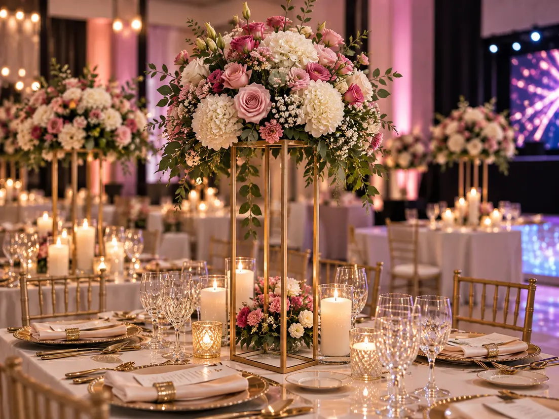 Fiesta de cumpleaños decorada con temática de princesa y castillo