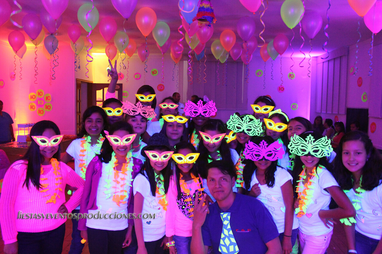 Fiesta NEON para niños Chiquiteca GLOW NEON