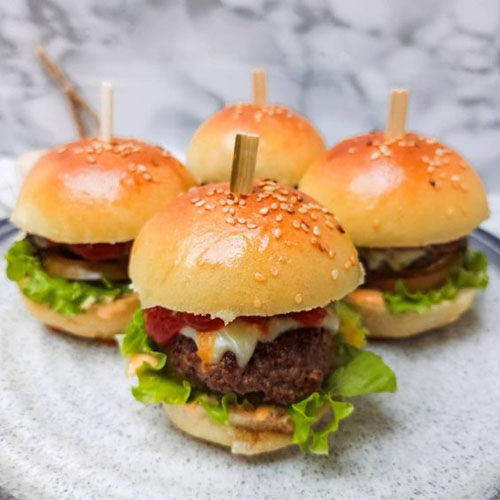 Mini hamburguesas. Pasabocas para fiestas.